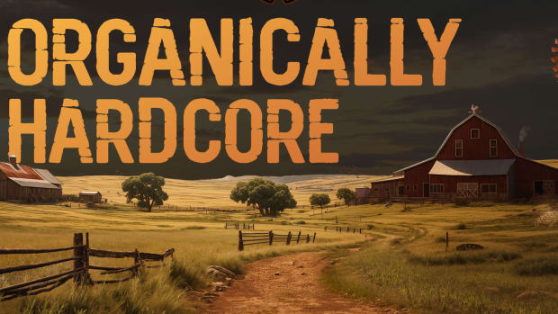 BulletFarm logo on top of artwork showing a farm.